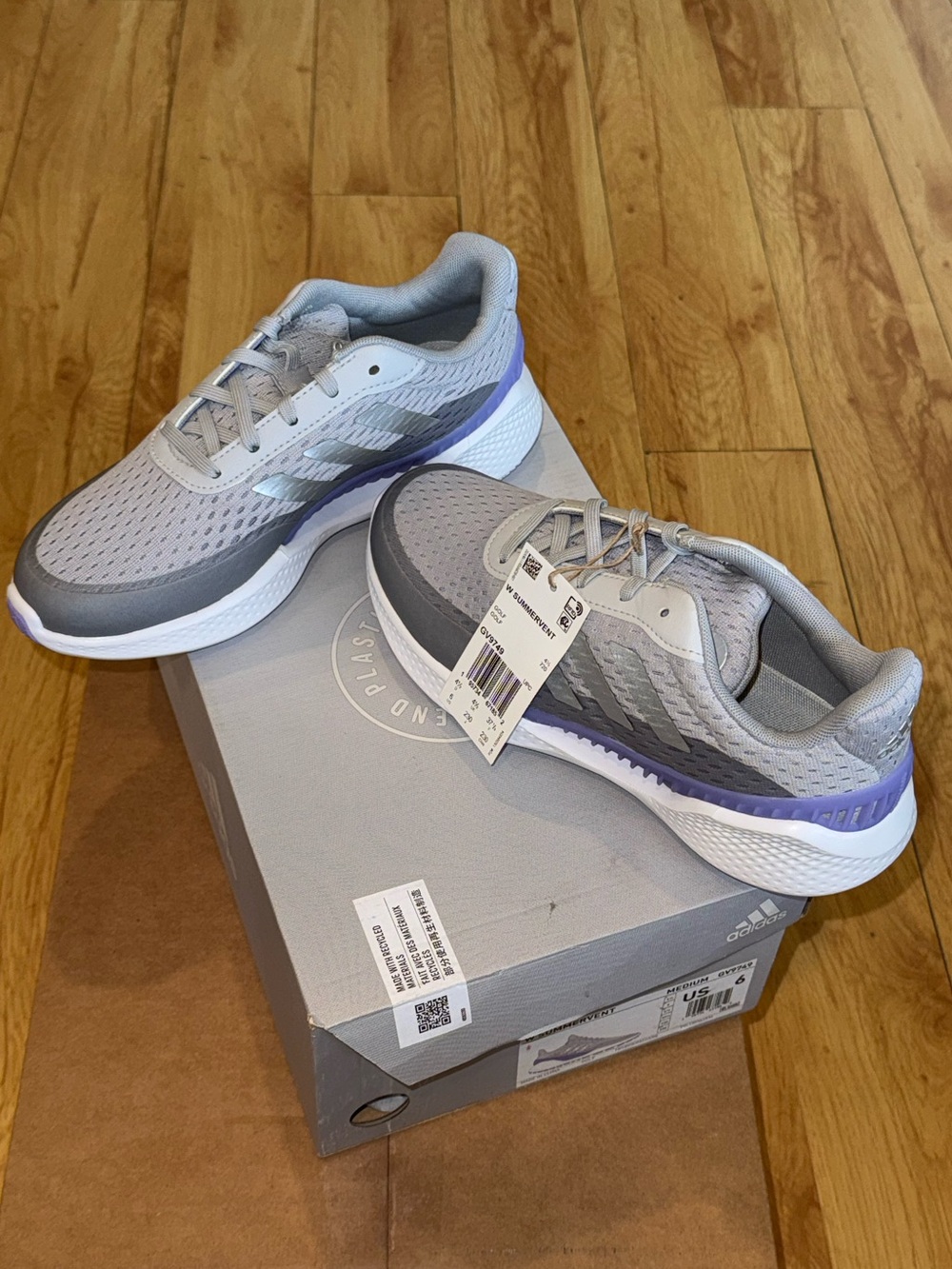Adidas Summervent Spikeless Golf Shoes Womens 6 Grey Purple